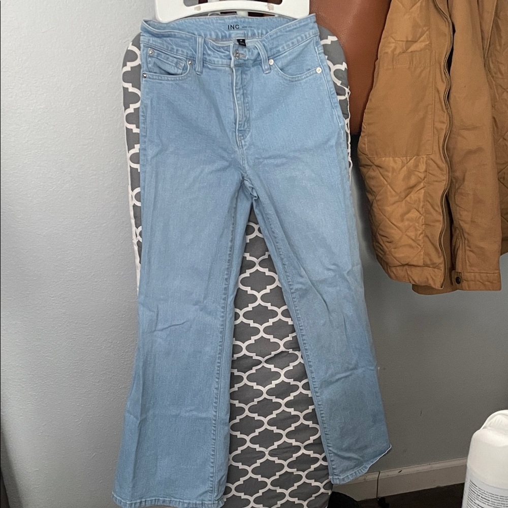 INC International Concepts Light Blue Flare Jeans